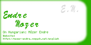 endre mozer business card